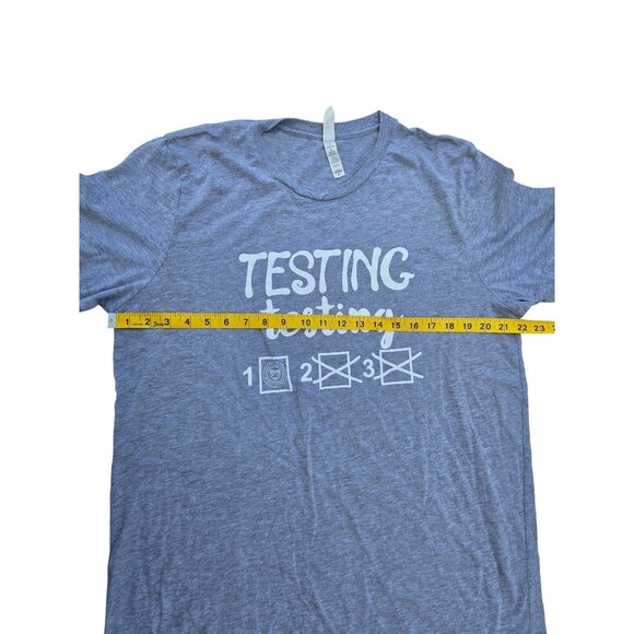 Testing Graphic Heather Blue Unisex T-Shirt XL By Bella+Canvas - Picture 5 of 6